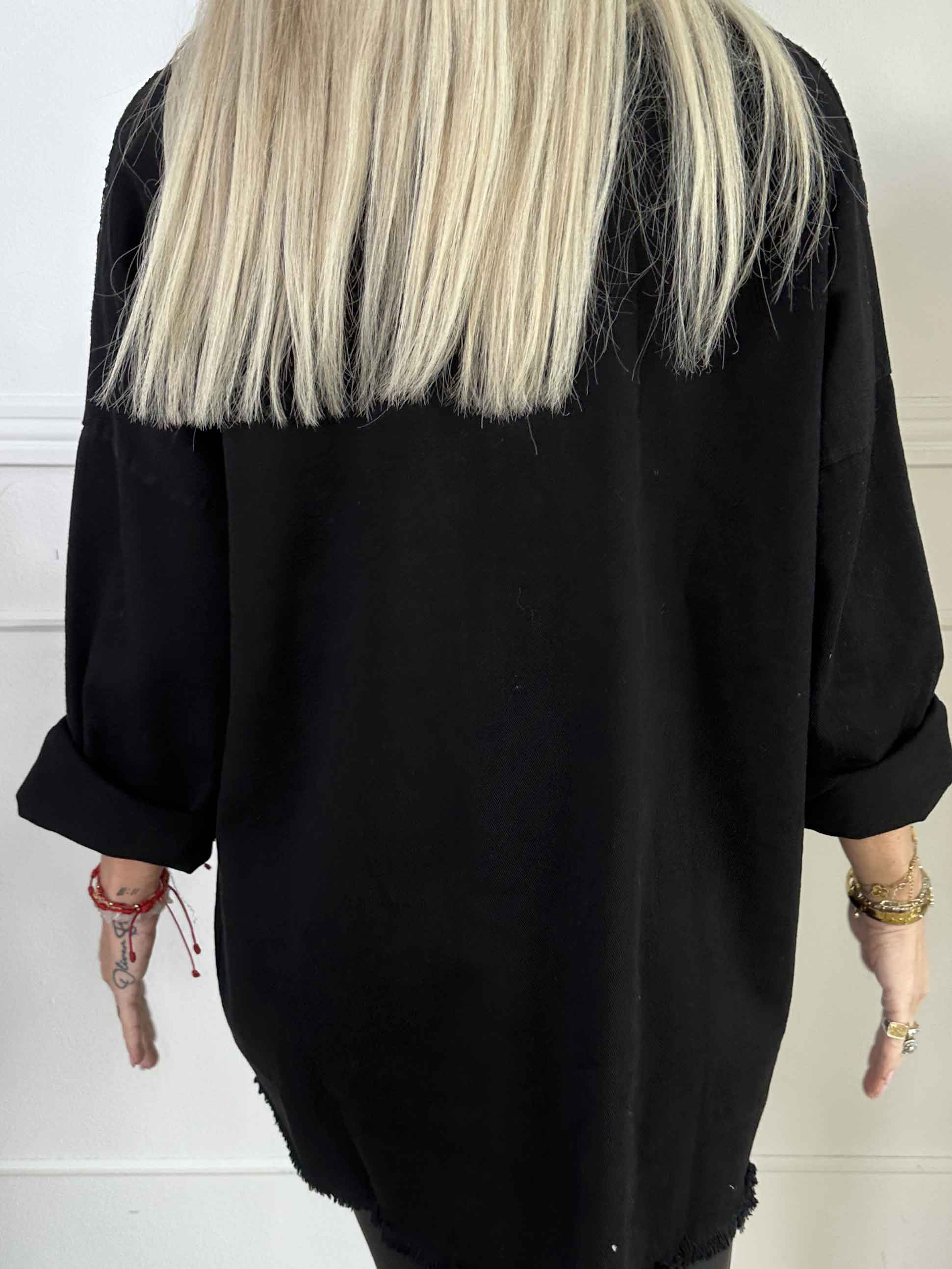 Scarlett - Jeansjacka med axlar av spets